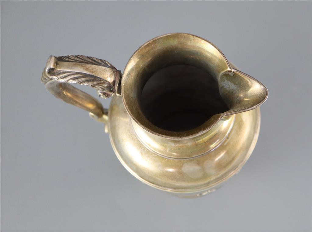 A late Victorian silver baluster jug, by Aldwinckle & Slater,